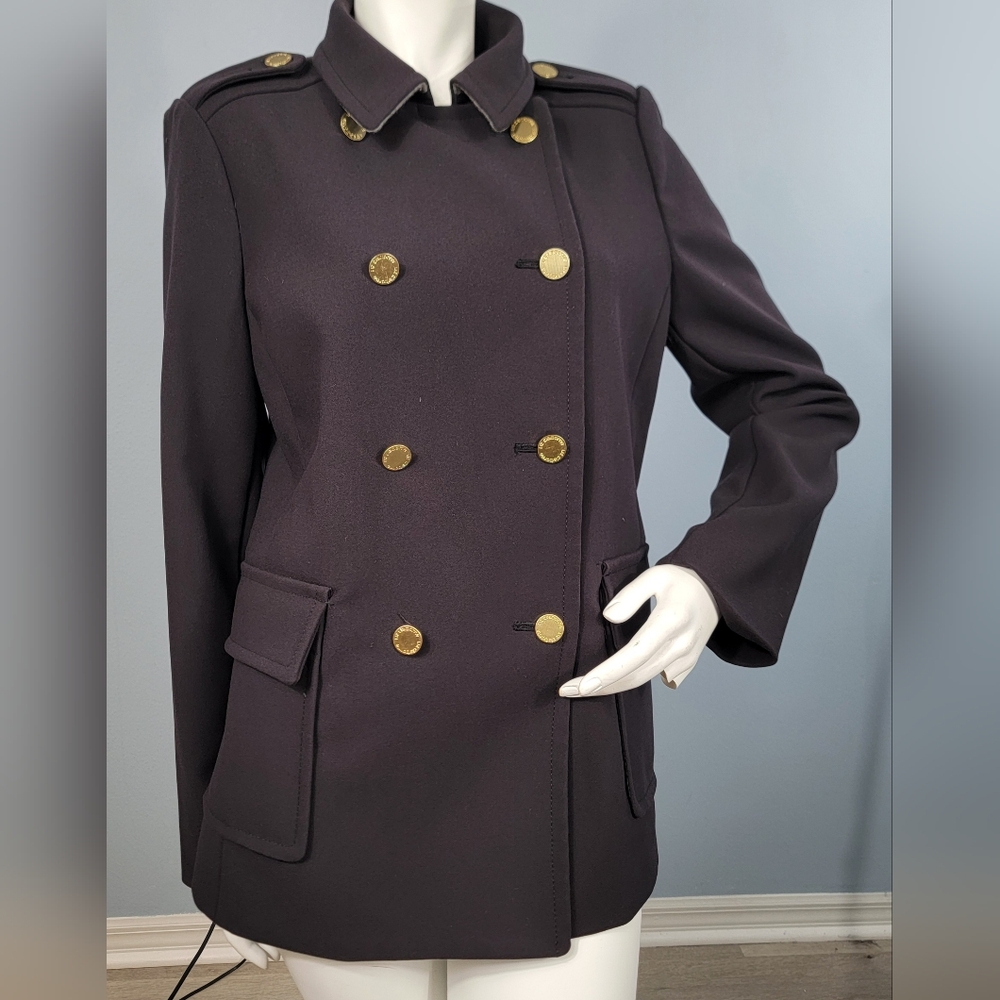 Liz Claiborne Military Style Coat Gold Button Castle Core Jacket academia Size M